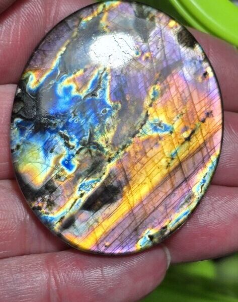 54x45mm purple labradorite cabochon