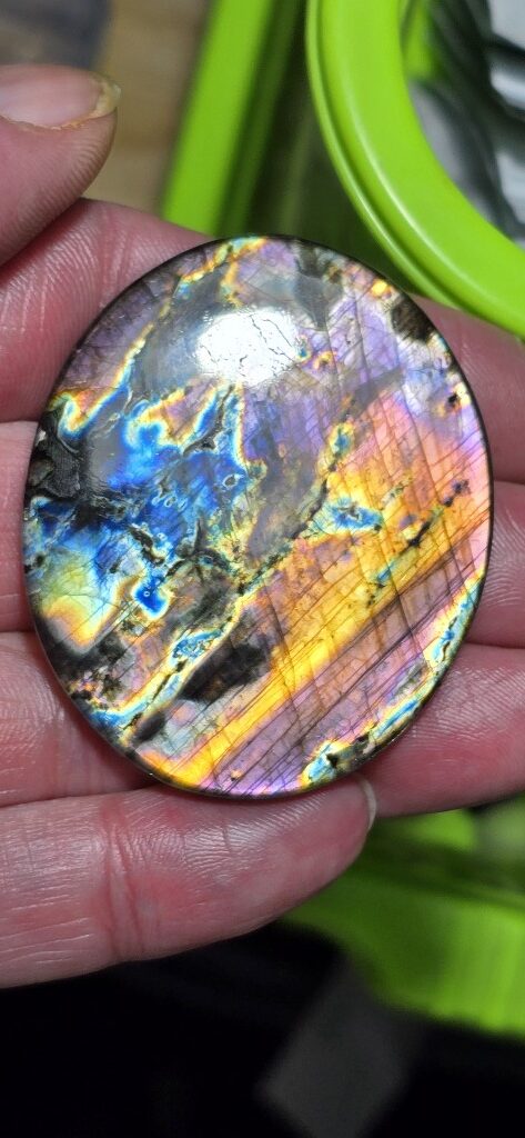 54x45mm purple labradorite cabochon