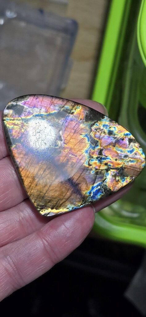 65x51mm purple labradorite cabochon