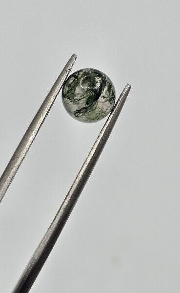 7mm round moss agate cabochon, high quality