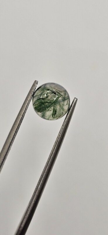7mm round moss agate cabochon, high quality