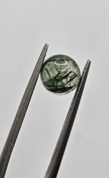 7mm round moss agate cabochon, high quality