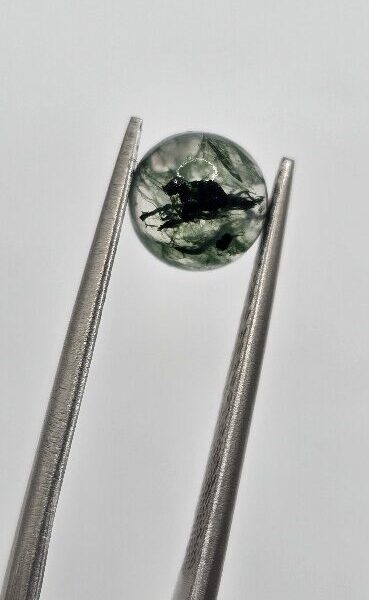 7mm round moss agate cabochon, high quality