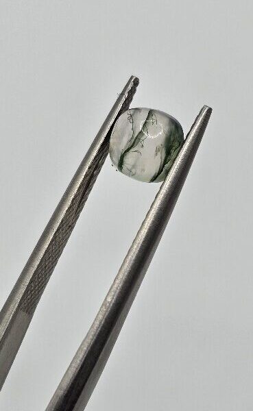 6mm square cushion moss agate cabochon, high quality