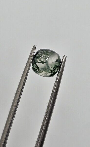 6mm square cushion moss agate cabochon, high quality
