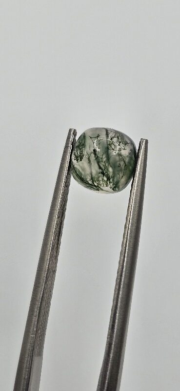 6mm square cushion moss agate cabochon, high quality