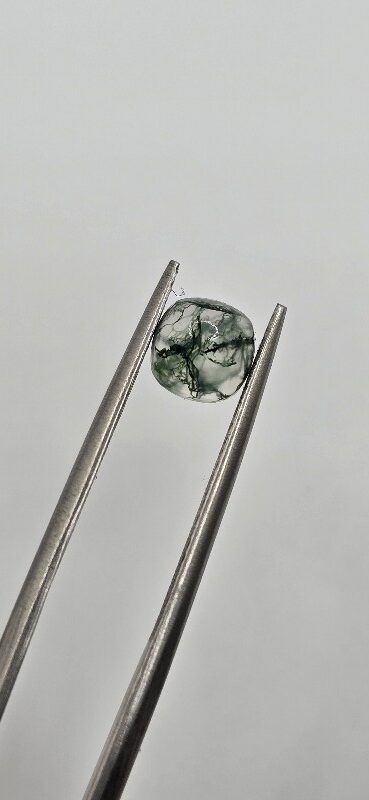 6mm square cushion moss agate cabochon, high quality