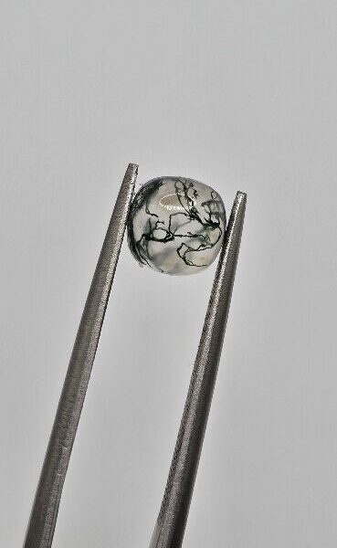 6mm square cushion moss agate cabochon, high quality