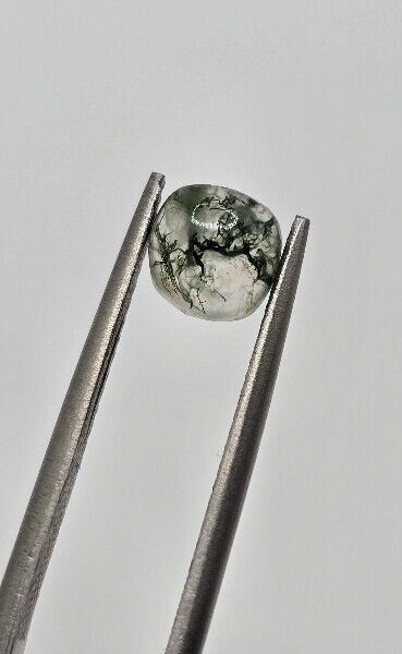 6mm square cushion moss agate cabochon, high quality