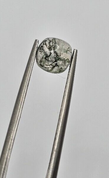 6mm square cushion moss agate cabochon, high quality