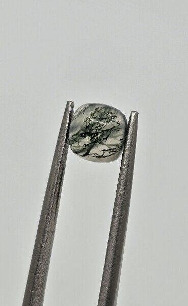 6mm square cushion moss agate cabochon, high quality