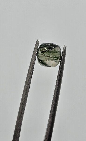 6mm square cushion moss agate cabochon, high quality