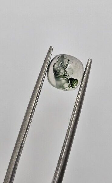 6mm square cushion moss agate cabochon, high quality