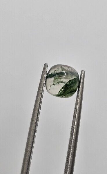 6mm square cushion moss agate cabochon, high quality