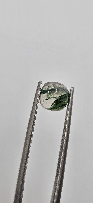 6mm square cushion moss agate cabochon, high quality