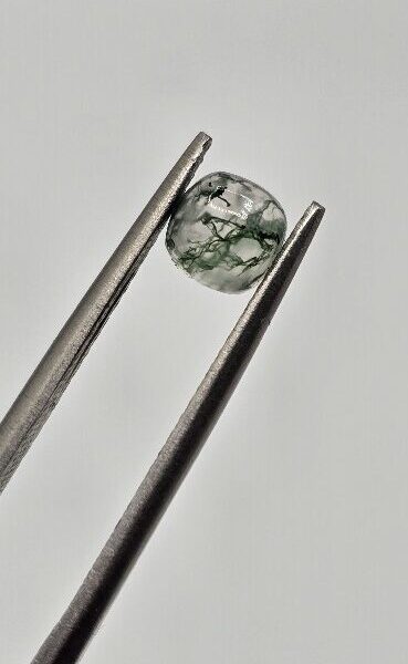 5mm square cushion moss agate cabochon, high quality