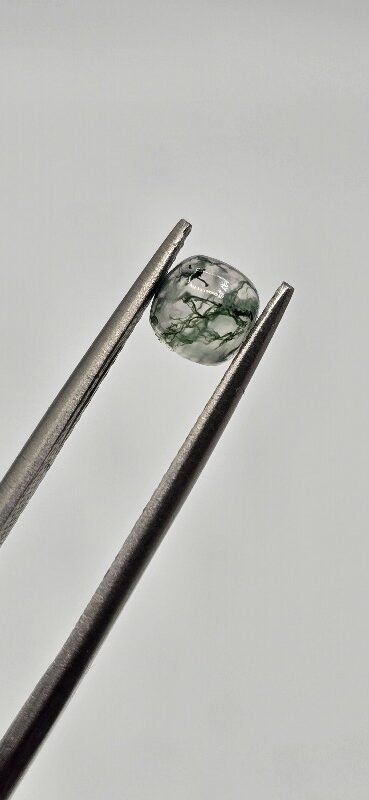 5mm square cushion moss agate cabochon, high quality