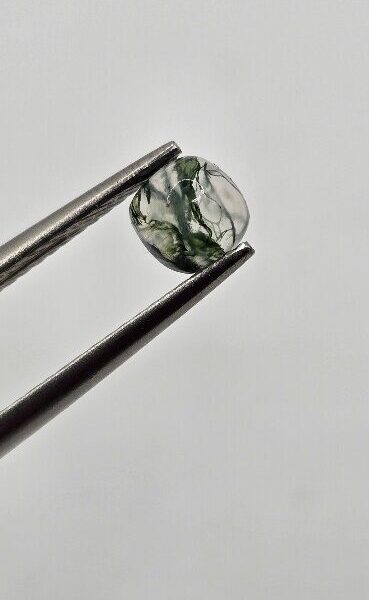 5mm square cushion moss agate cabochon, high quality