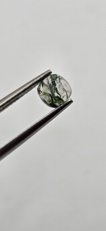 5mm square cushion moss agate cabochon, high quality