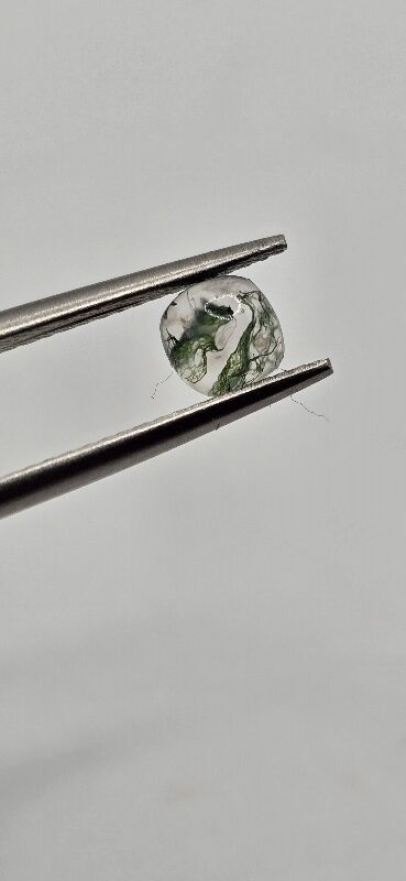 5mm square cushion moss agate cabochon, high quality