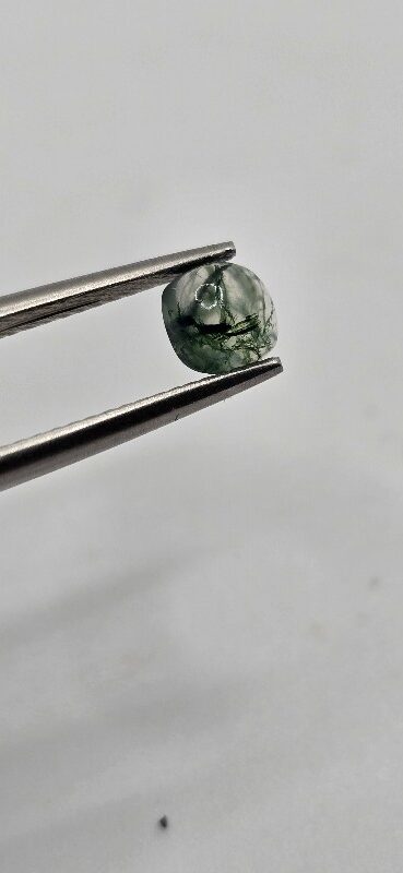 5mm square cushion moss agate cabochon, high quality