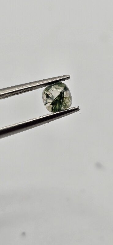 5mm square cushion moss agate cabochon, high quality