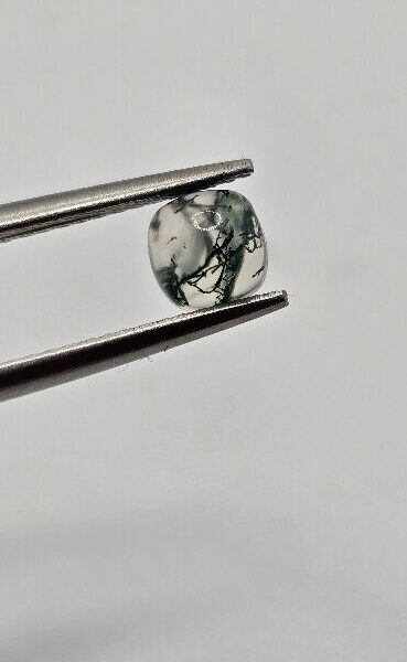 5mm square cushion moss agate cabochon, high quality