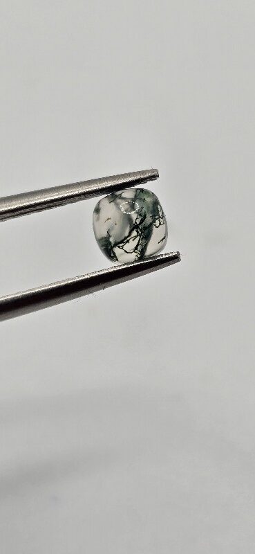 5mm square cushion moss agate cabochon, high quality