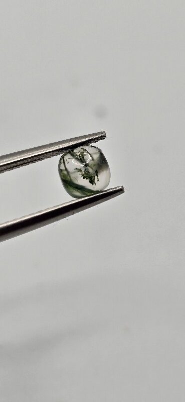 5mm square cushion moss agate cabochon, high quality