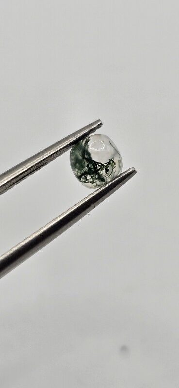 5mm square cushion moss agate cabochon, high quality