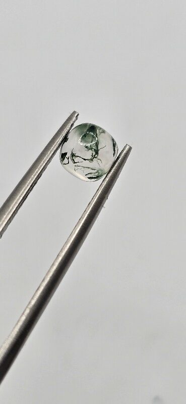 5mm square cushion moss agate cabochon, high quality