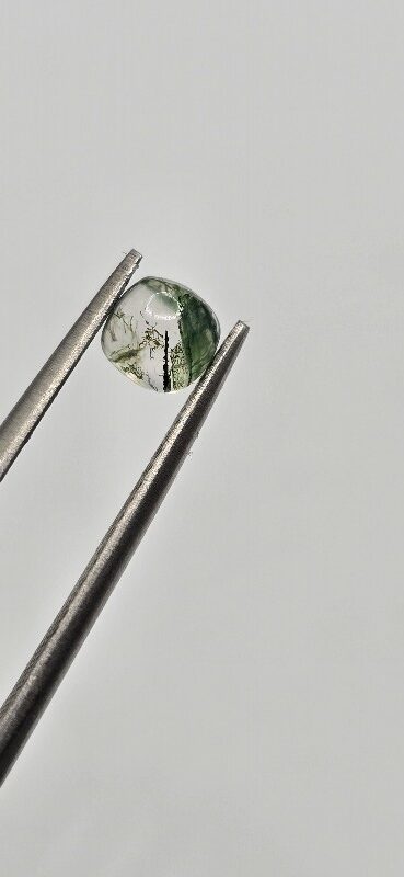 5mm square cushion moss agate cabochon, high quality