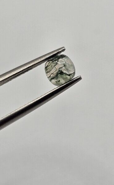 5mm square cushion moss agate cabochon, high quality