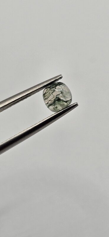 5mm square cushion moss agate cabochon, high quality