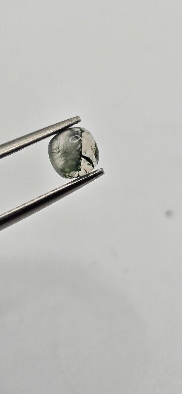 5mm square cushion moss agate cabochon, high quality