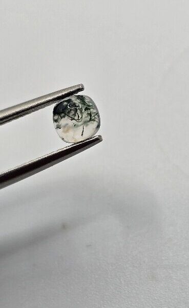 5mm square cushion moss agate cabochon, high quality
