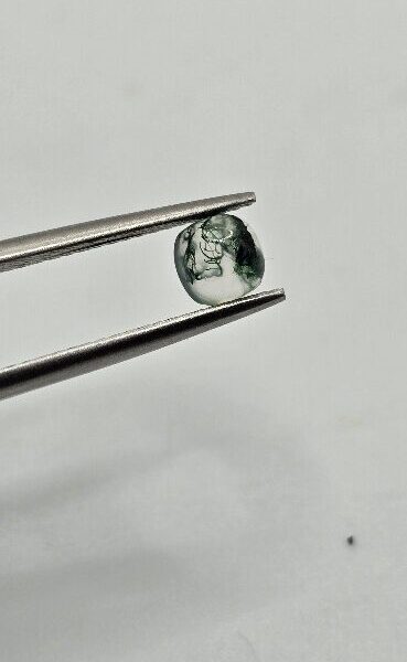 5mm square cushion moss agate cabochon, high quality