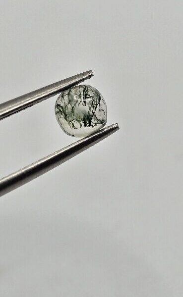 5mm square cushion moss agate cabochon, high quality