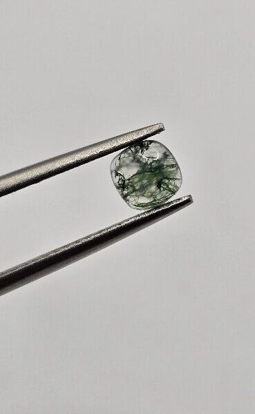 5mm square cushion moss agate cabochon, high quality