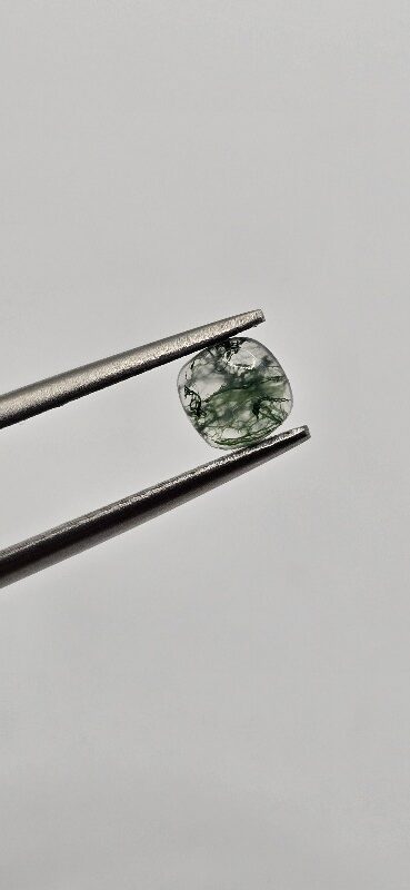 5mm square cushion moss agate cabochon, high quality