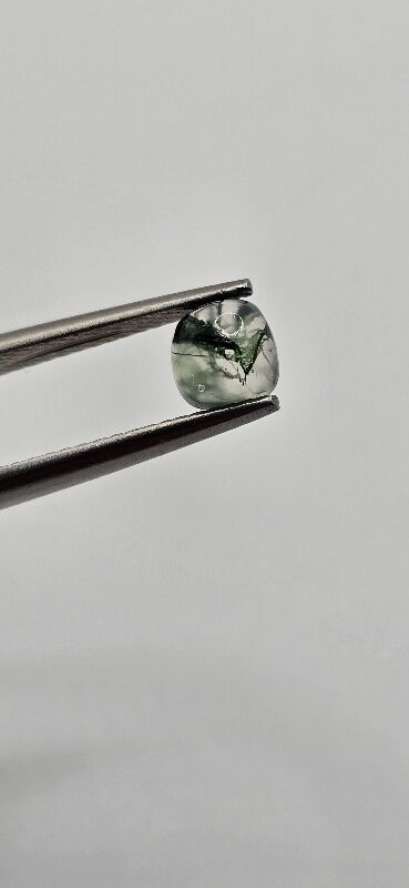 5mm square cushion moss agate cabochon, high quality