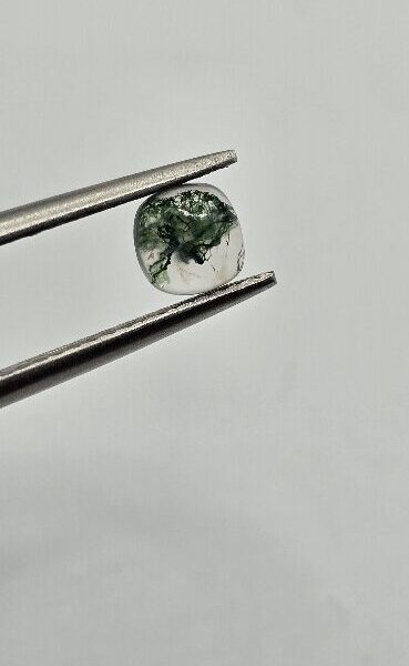 5mm square cushion moss agate cabochon, high quality
