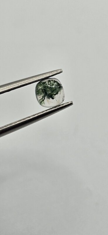 5mm square cushion moss agate cabochon, high quality