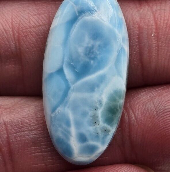 33x15mm AAA-grade larimar cabochon
