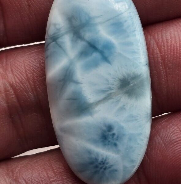 41x20mm AAA-grade larimar cabochon