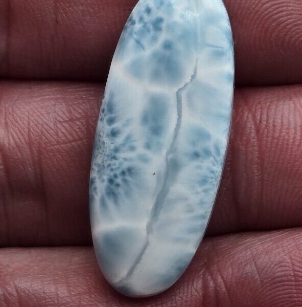 36x14mm AAA-grade larimar cabochon