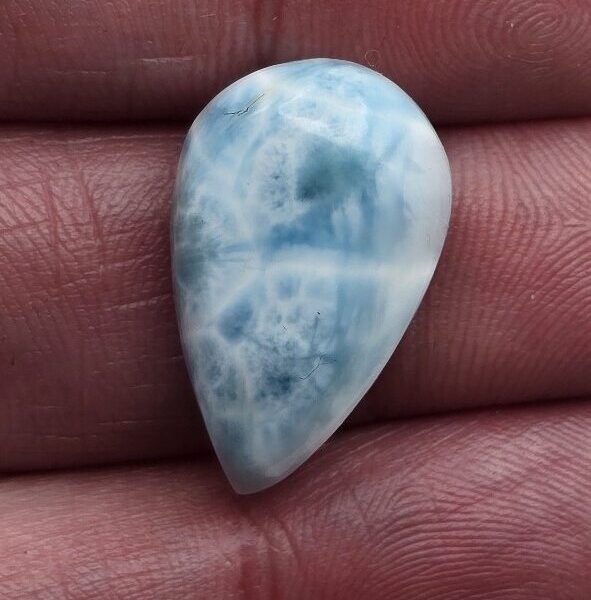 24x14mm AAA-grade larimar cabochon