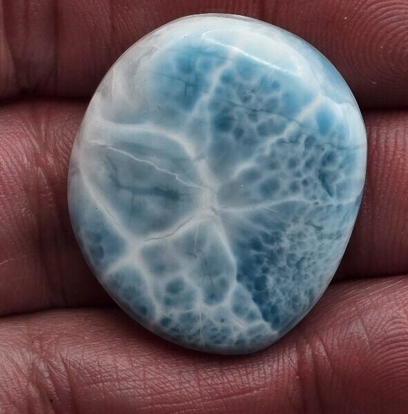 30x26mm AAA-grade larimar cabochon