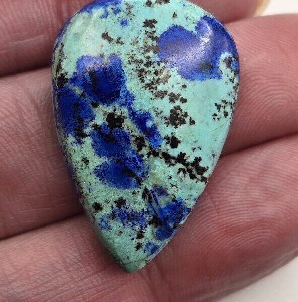 33x22mm AAA azurite cabochon