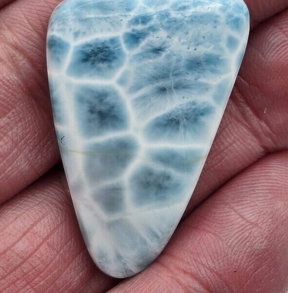 36x24mm AAA-grade larimar cabochon
